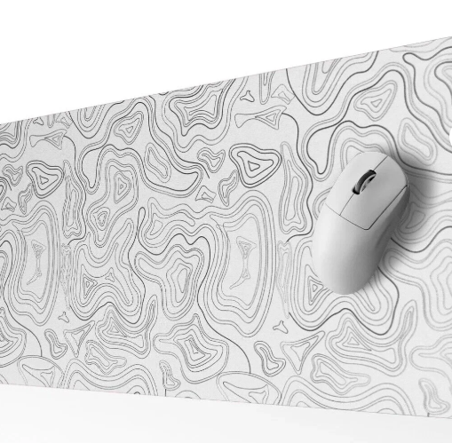 AYMESTORE White Contour Speed Hızlı Yüzey Kaymaz Taban Gaming Oyuncu Mouse Pad Oyuncu Gaming Mousepad